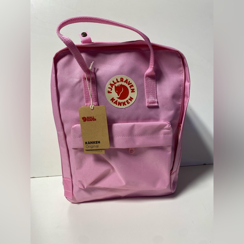 Fjallraven Kanken Backpack: Pink Long Stripes